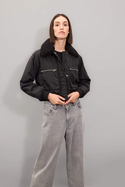 DeFacto Geniş Yaka Bomber Mont
