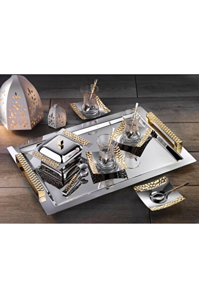 Tiamo Petek Çay Seti Gold 40 Parça - 12 Kişilik