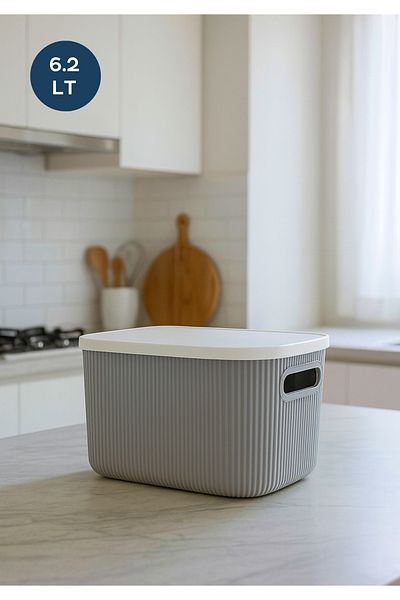 HOMİNG Cutie organizatoare multifuncțională cu capac - cutie - bijuterii Machiaj Baie Organizator bucătărie 6,2 Lt