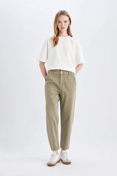 DeFacto Paperbag Jeanshose mit hoher Taille, knöchellang, 25 Karat 801005153