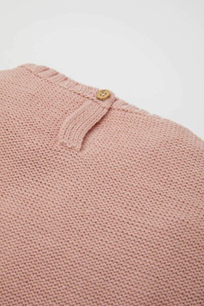 DeFacto Baby Girl Crew Neck Floral Long Sleeve Knitwear Dress C8487A524Wn