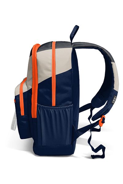 Coral High Navy Blue Dark Gray Beige Colored School Backpack 23693