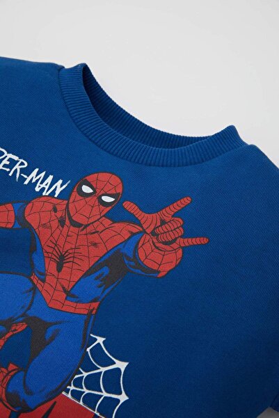 DeFacto Erkek Bebek 2'li Takım Marvel Comics Sweatshirt Beli Lastikli Jogger Eşofman Altı D5937A524WN