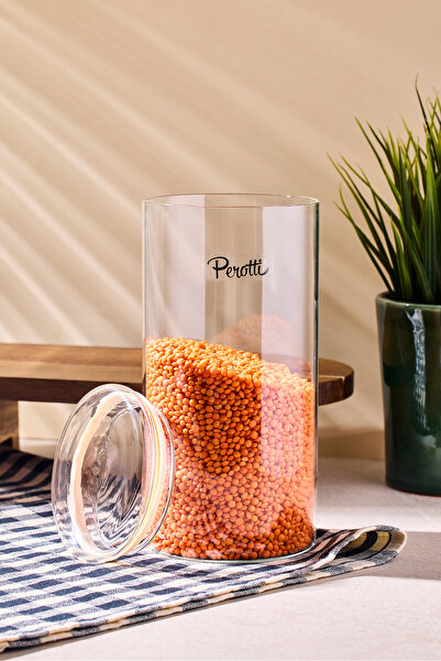 Perotti Fraser 1200 ml Borosilikat Cam Kavanoz 10x20 cm