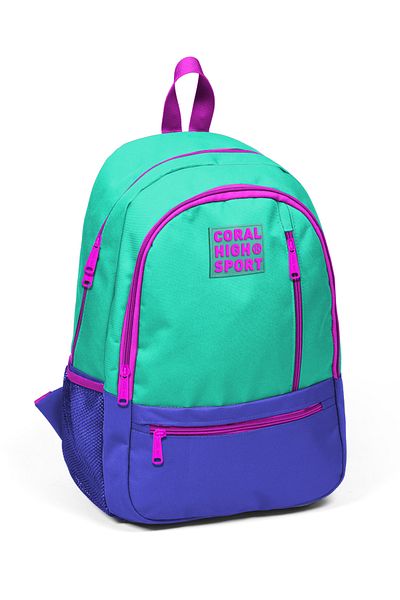 Coral High Спортна раница Aqua Green Lavender с четири отделения 23460