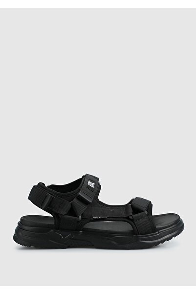 Bulldozer Sandale plate pentru bărbați negre