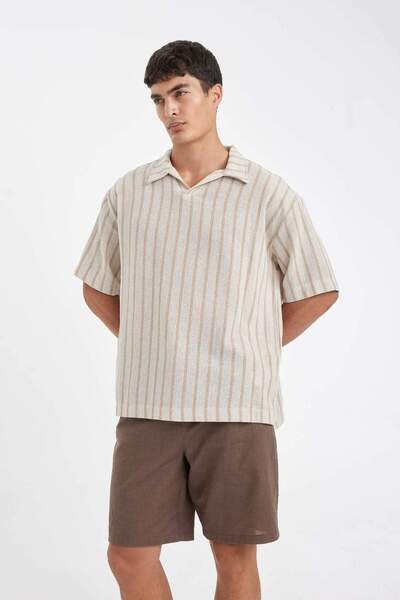 DeFacto %100 Pamuk Relax Fit Bermuda Şort D7916AX24SM