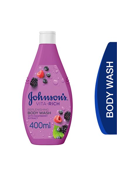 Johnson & Johnson غسول الجسم جونسون فيتا ريتش المجدد 400 مل يغذي البشرة وينعشها بمستخلصات طبيعية