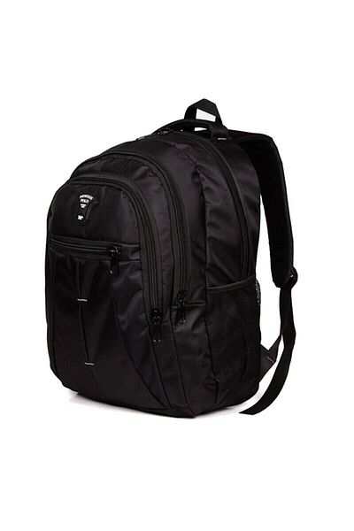 tuldar Men's Black Durable Waterproof Fabric Zipper Laptop School Sports & Backpack (32X47Cm)