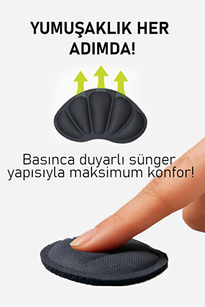 Exland Topuk Vurma Önleyici Ayakkabı Pedi – Yapışkanlı Sünger Koruma ve Daraltıcı (1 Çift)