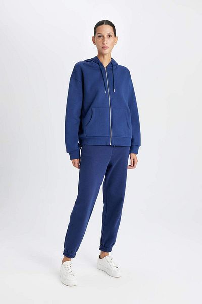 DeFacto Χοντρό Jogger Sweatpants με ελαστική μέση και τσέπη με κορδόνια V2700az24wn