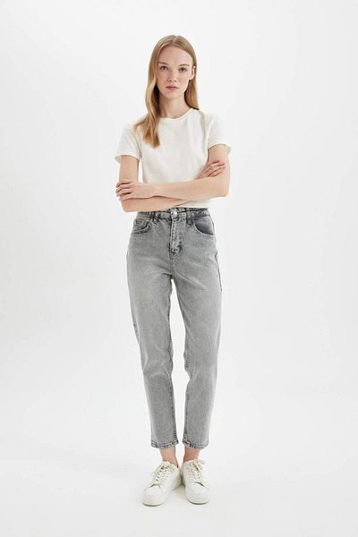 DeFacto Blugi comozi cu talie înaltă până la gleznă - Comfort Mom Fit D4304AX24AU
