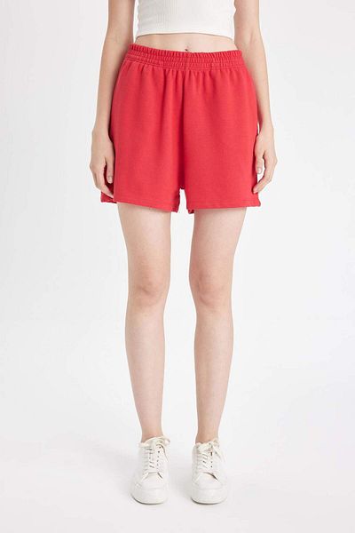 DeFacto Regular Fit Elastic Waist Basic Plain Shorts Z5071Az24Sm