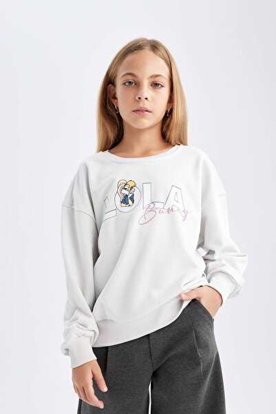 DeFacto Φούτερ Looney Tunes για κορίτσια με στάμπα Relax Fit Crew Neck 3160522
