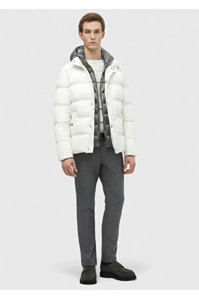 Ramsey Екрю Regular Fit Капюшонний Повсякденний Тканий Пальто