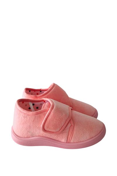 Stella Pendenza Pink Kids Children's Unisex Slippers Velcro Comfortable Non-Slip Sole Home Shoes Kp-9504