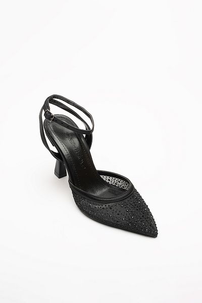 Sister in Love Lorenza Ankle Strap Stone Detailed Stiletto