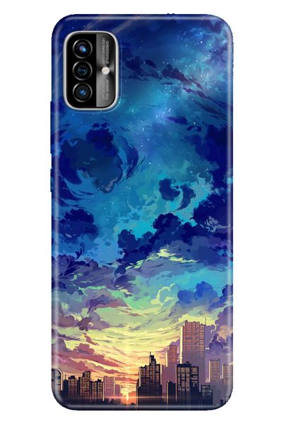 Reeder غطاء حماية P13 Blue Max 2022 مصنوع من السيليكون الملون ومطبوع من مادة TPU Cloud City