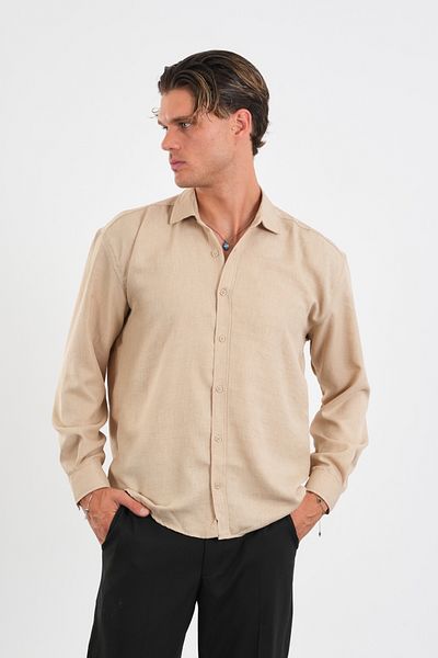 Klothy Men's Long Sleeve Summer Regular Fit Shirt 2642