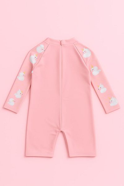 My Kids Wear Girls' Long Sleeve and Zippered Swimsuit Set 3 -10 Years 11907