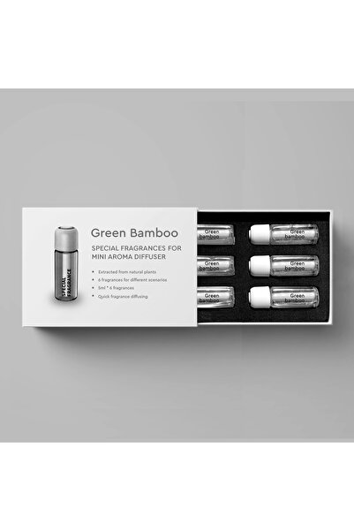 Aldro Aromas عبوة إعادة تعبئة موزع هواء السيارة الصغير بزيت عطري أخضر بامبو