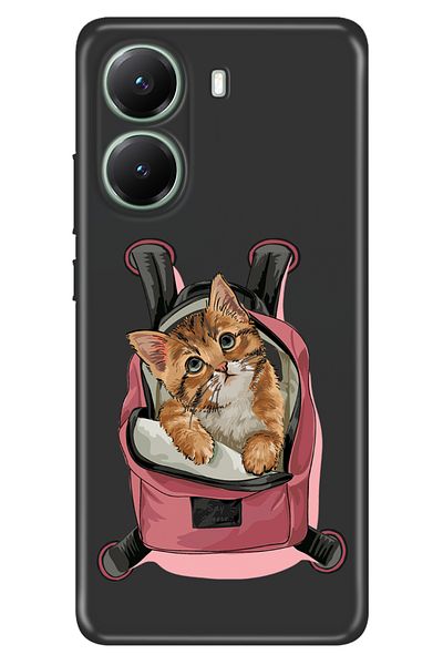 POCO غطاء حافظة هاتف X7 Pro ملون من السيليكون مطبوع عليه TPU Cat On Vacation