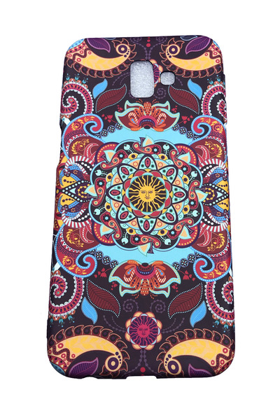 OEM Carcasă compatibilă cu Galaxy J6 Plus, fosforescentă, model cu soare, mul...