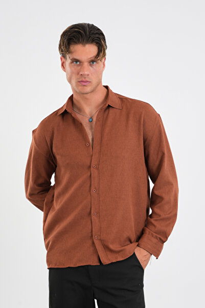 Klothy Ανδρικό μακρυμάνικο καλοκαιρινό πουκάμισο κανονικής εφαρμογής 2642