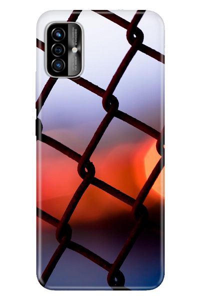 Reeder P13 Blue Max 2022 غطاء حافظة مزخرف من السيليكون مطبوع A58 غطاء غروب الشمس شبكي