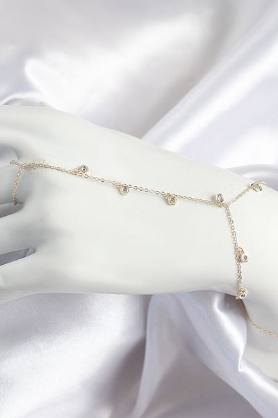 callerrons accessories موديل متدلي من حجر الزركون النحاسي لون ذهبي للنساء شاهمران - EBJ250726W36866