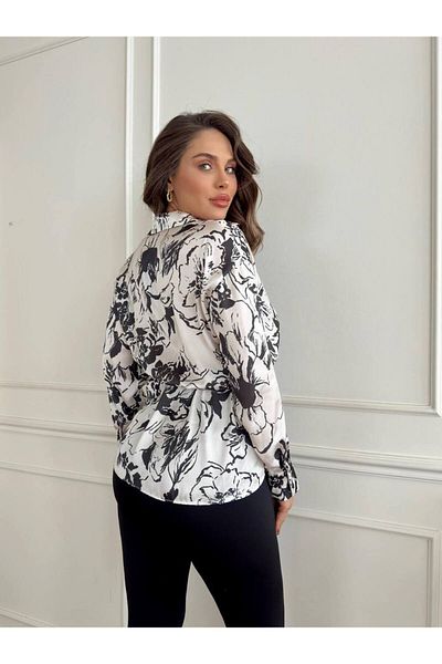 viyan butik Satin shirt with waist tie