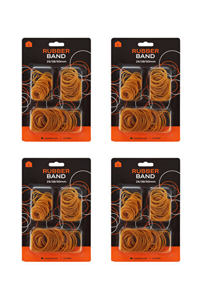Lawazim Rubber Band Set of 4 - 25/38/50mm Multi-Size Elastic Bands for Office Home DIY