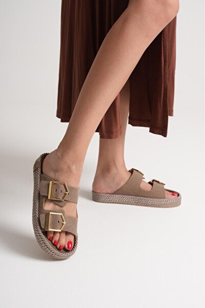 Lolita Love Shoes Mink Women's Rope Leather Powder Slippers