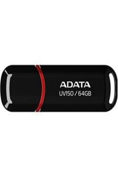 Adata ذاكرة فلاش UV150-64GB USB3.2 Gen1 باللون الأسود