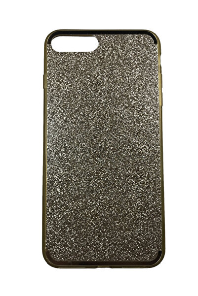 OEM Carcasă compatibilă cu iPhone 7 Plus, carcasă din vinil cu sclipici, aurie