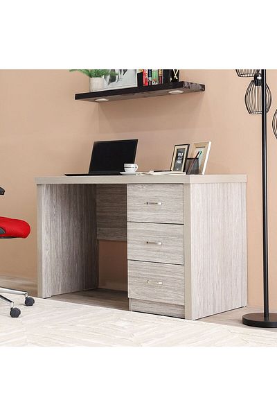 Danube Home Saturn Office Desk - Grey Oak L120.7xW60.3xH78.4cm