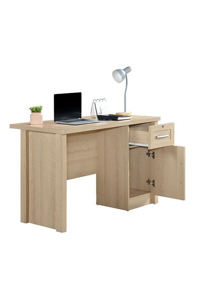 Danube Home Jupiter Office Desk - Oslo Oak L120.1xW60xH71cm
