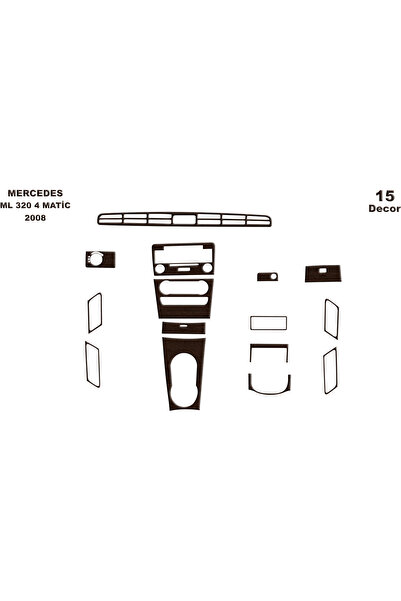 Marscockpitdesign مرسيدس ML 320 CDI 4 Matic كونسول-توربيد 2010 15 قطعة