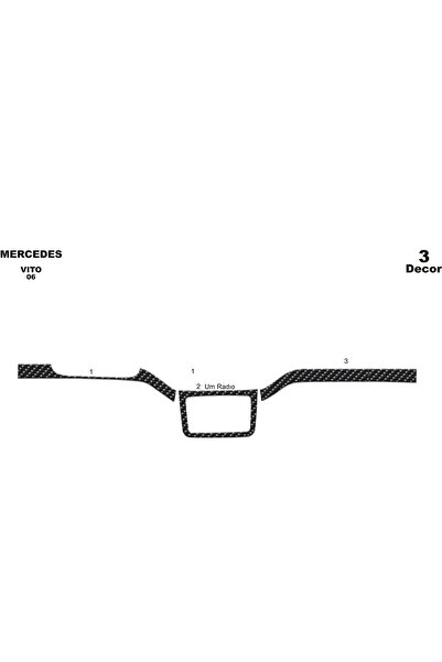 Marscockpitdesign مرسيدس فيتو كونسول-توربيدو 2006 3 قطع