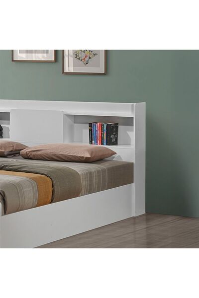 Danube Home Supreme 200X200 Super King Bed-White L222.5xW218xH100cm