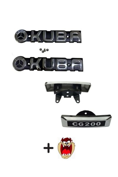 GMS Cg Çita Kuba Depo yazısı Siyah vidalar dahil+CG200 Ön amblem seti+tzmnya