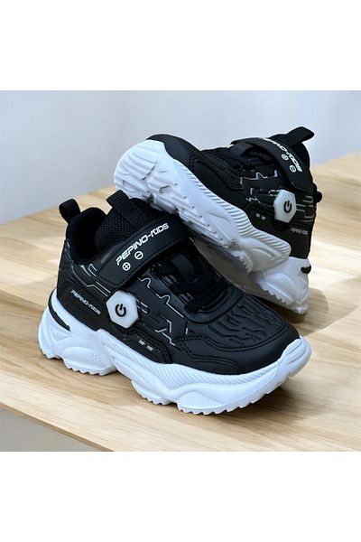 pepino Boy's Lace-Up Velcro Rubber Imported Thick Flexible Sole Orthopedic Seasonal Sports Shoes