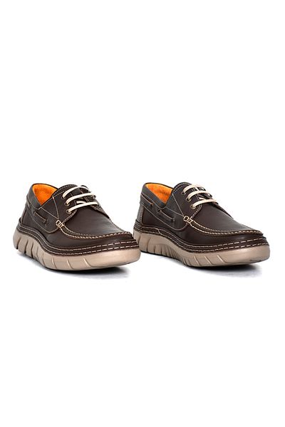 Tuna Genuine Leather Eva Sole Lace-Up Casual Men's Shoes - 251280