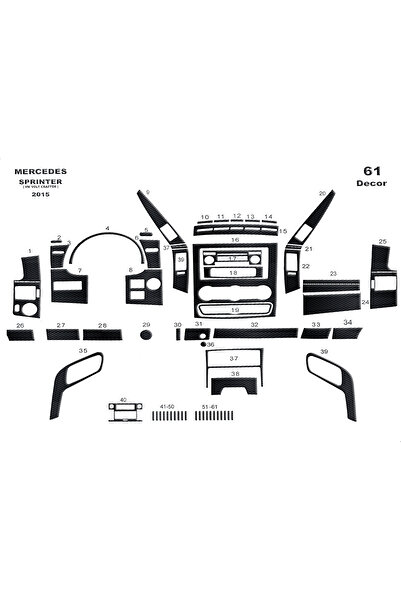 Marscockpitdesign مرسيدس سبرينتر - كرافتر أبيض اللون 2006-2018 61 قطعة