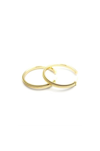 SepetBudur Stamp hoop earrings - gold