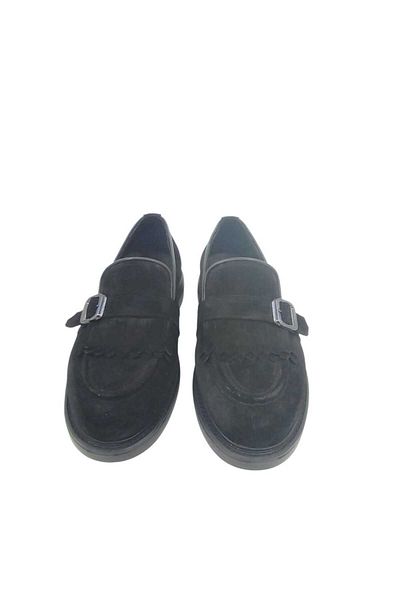 Oneka Shoes 420525Pty9662 Men's Casual Black Suede Tassels