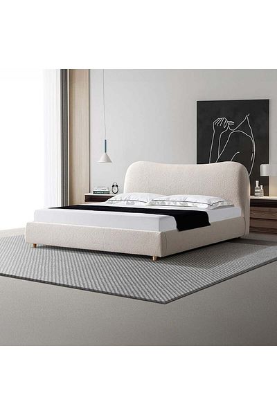 Danube Home Eternal 150x200 Queen Bed - Beige L223xW170xH103cm