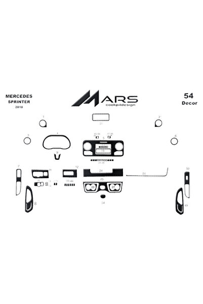 Marscockpitdesign مرسيدس سبرينتر وحدة التحكم-تغطية التوربيدو بعد عام 2019