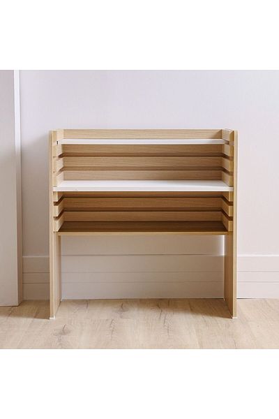 Danube Home Guyana Study Desk with Adjustable Table Shelves - Oak L80xW48xH80cm