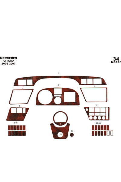 Marscockpitdesign مرسيدس سيتارو كونسول-توربيدو 2006-2007 34 قطعة